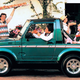 It’s always a party in a tiny teal truck. Photo credit: Suzuki